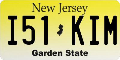 NJ license plate I51KIM