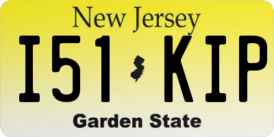 NJ license plate I51KIP