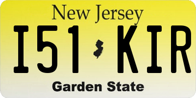 NJ license plate I51KIR