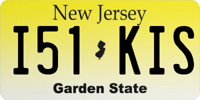 NJ license plate I51KIS