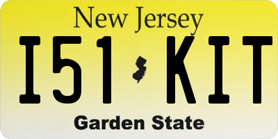 NJ license plate I51KIT