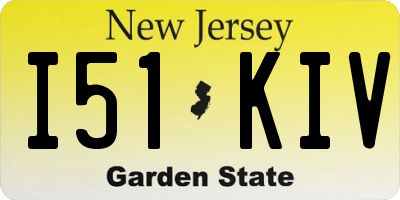 NJ license plate I51KIV
