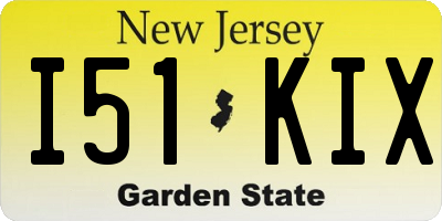 NJ license plate I51KIX