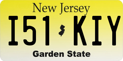 NJ license plate I51KIY