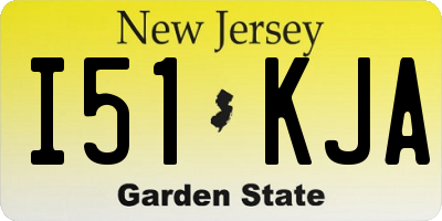 NJ license plate I51KJA