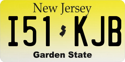 NJ license plate I51KJB
