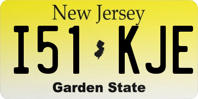 NJ license plate I51KJE