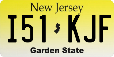 NJ license plate I51KJF