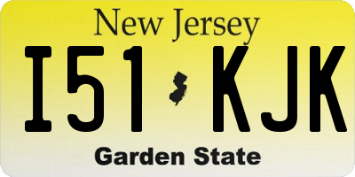 NJ license plate I51KJK