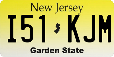 NJ license plate I51KJM