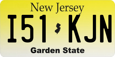 NJ license plate I51KJN
