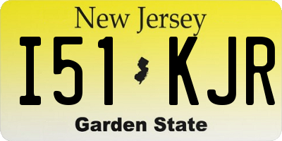 NJ license plate I51KJR