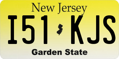 NJ license plate I51KJS