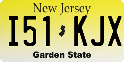 NJ license plate I51KJX