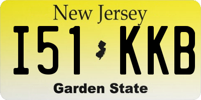 NJ license plate I51KKB