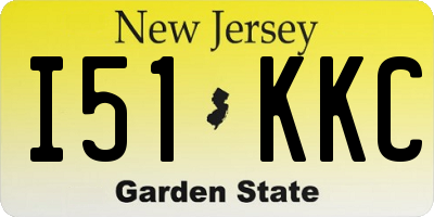 NJ license plate I51KKC
