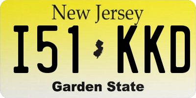NJ license plate I51KKD