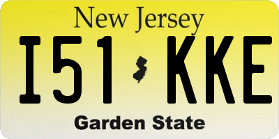 NJ license plate I51KKE