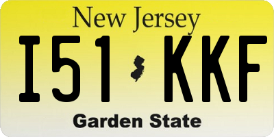 NJ license plate I51KKF