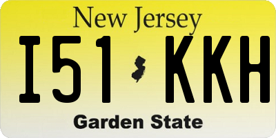 NJ license plate I51KKH