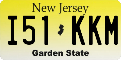 NJ license plate I51KKM