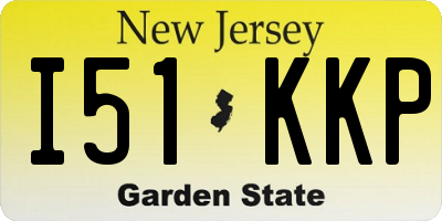 NJ license plate I51KKP