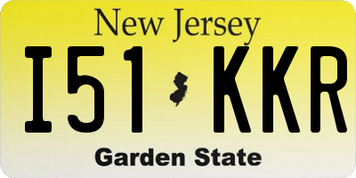 NJ license plate I51KKR