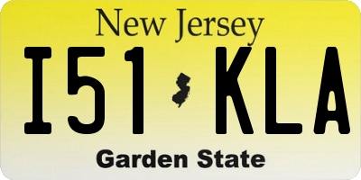 NJ license plate I51KLA