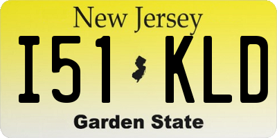 NJ license plate I51KLD