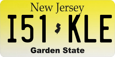 NJ license plate I51KLE