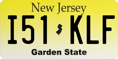 NJ license plate I51KLF