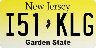 NJ license plate I51KLG