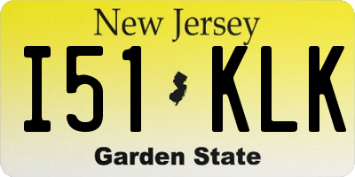 NJ license plate I51KLK