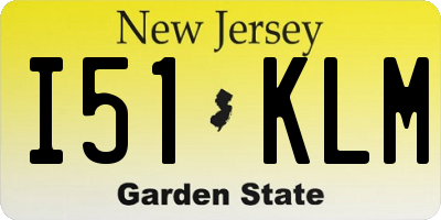 NJ license plate I51KLM