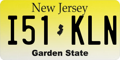 NJ license plate I51KLN