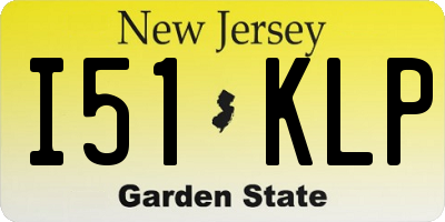 NJ license plate I51KLP