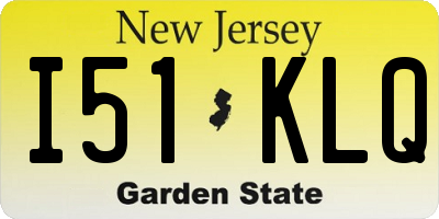 NJ license plate I51KLQ