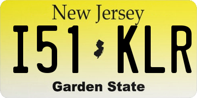 NJ license plate I51KLR