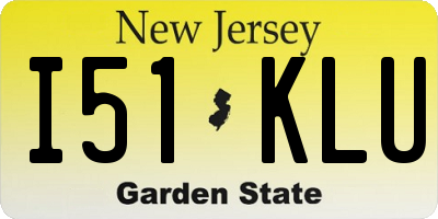 NJ license plate I51KLU
