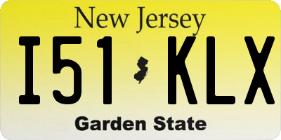NJ license plate I51KLX