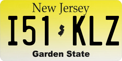 NJ license plate I51KLZ