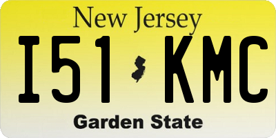 NJ license plate I51KMC