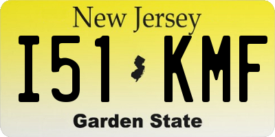 NJ license plate I51KMF