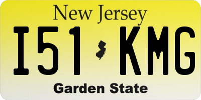 NJ license plate I51KMG