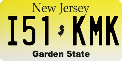 NJ license plate I51KMK
