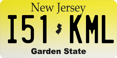 NJ license plate I51KML