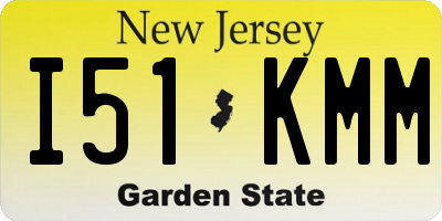 NJ license plate I51KMM