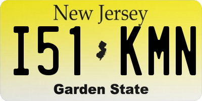 NJ license plate I51KMN