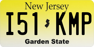 NJ license plate I51KMP