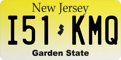 NJ license plate I51KMQ